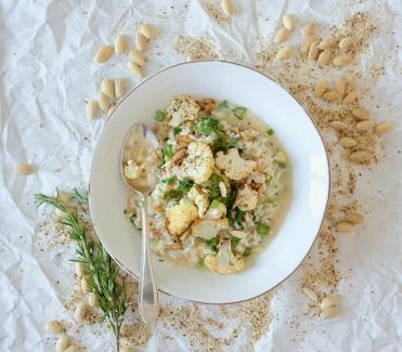 Mandelrisotto-mit-Ofenblumenkohl 2